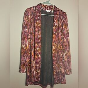 Susan Graver Colorful Patterned Cardigan